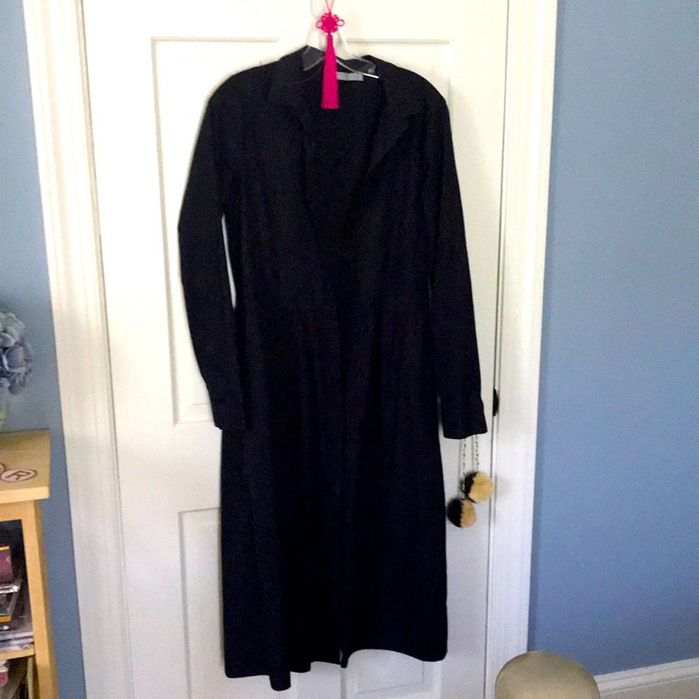 CLASSIC Vince black cotton poplin shirtdress M 💕